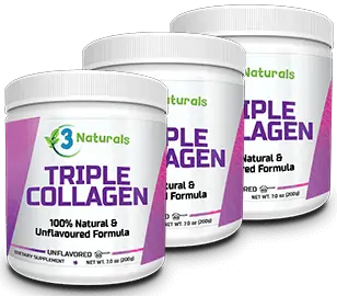 Triple Collagen three bottle 90-day supply popular pack